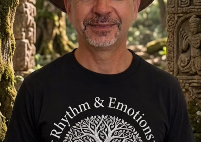 Portrait of Alejandro Fuentes, sound healer